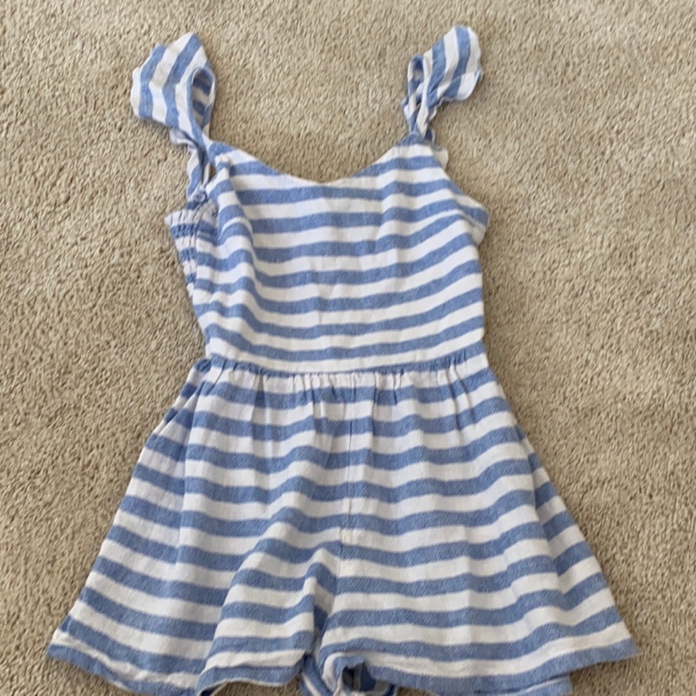 Treason snd bond Blue and white striped romper